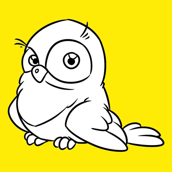 Kleine Eule Vogel Charakter Illustration Cartoon — Stockfoto