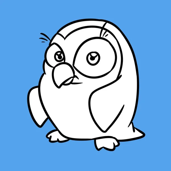 Penguen Kuşu Karakteri Çizimi — Stok fotoğraf