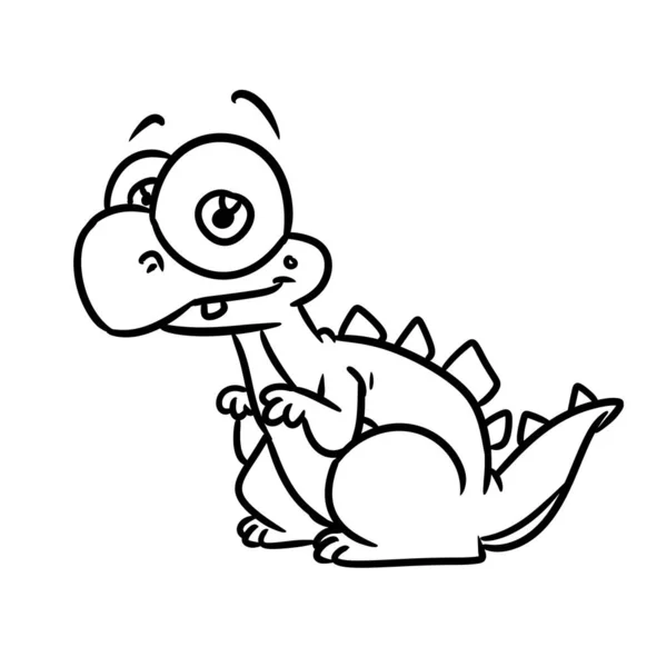 Kleine Dinosaurier Figur Illustration Cartoon — Stockfoto