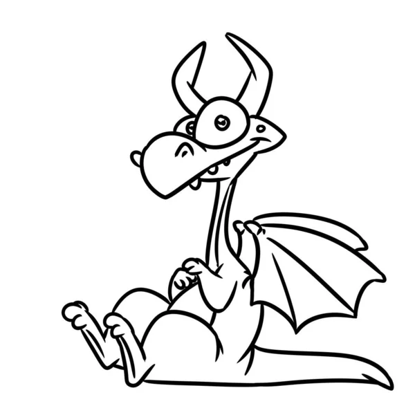 Dragão Belo Réptil Conto Fadas Personagem Ilustração Desenho Animado — Fotografia de Stock