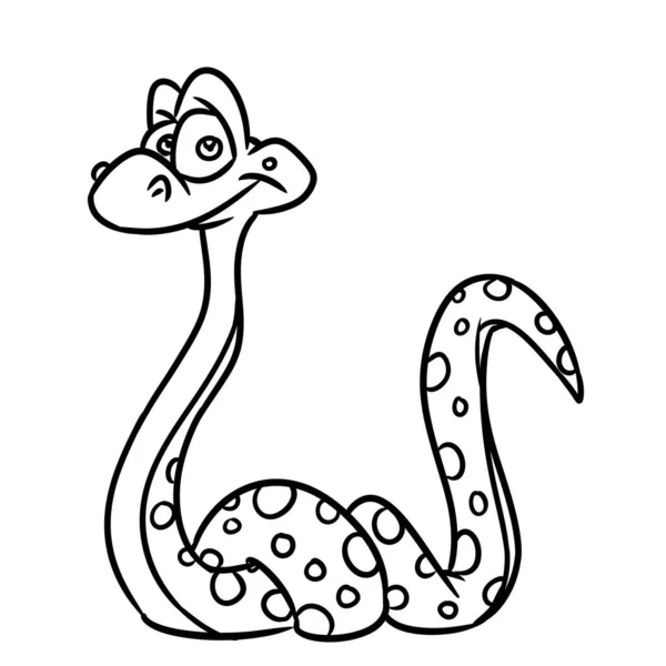 Sonrisa Serpiente Reptil Carácter Alegre Ilustración Dibujos Animados —  Fotos de Stock