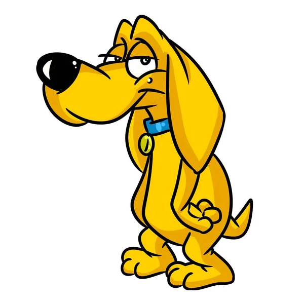 Dog Tired Character Animal Illustration Cartoon — Stock Photo, Image