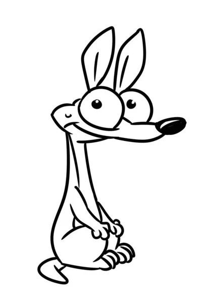 Hund Charakter Tier Parodie Illustration Cartoon Färbung — Stockfoto