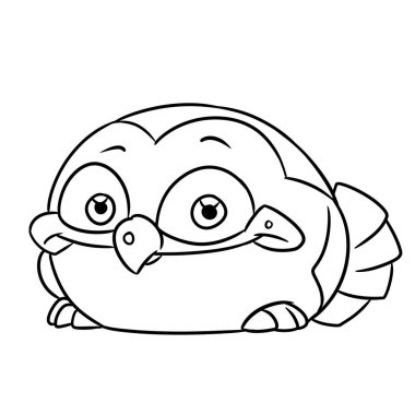 Kuş parodisi karakteri hayvan çizimi çizgi film renkleri