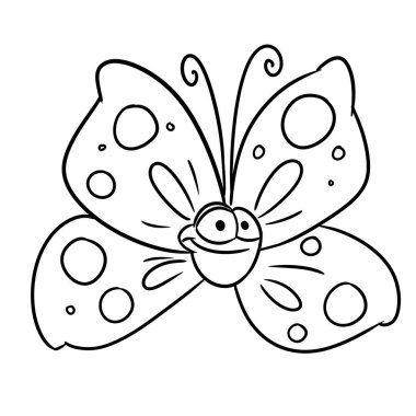 Kelebek küçük parodi böceği karakter çizim çizgi film renkleri