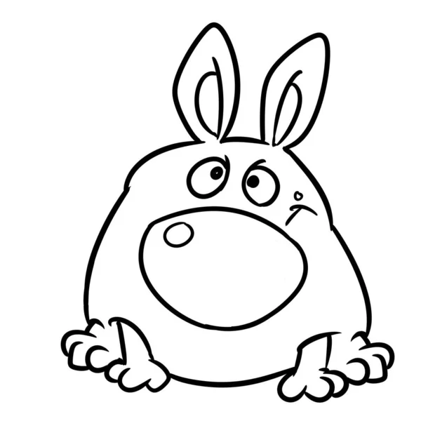 Cane Personaggio Divertente Parodia Animale Illustrazione Cartone Animato Contorno Colorazione — Foto Stock