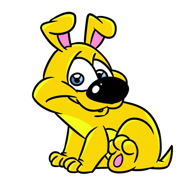 Puppy Animal Sitting Illustration Cartoon Character Isolated — Stock Photo, Image