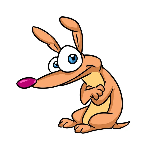 小さな犬ダックスフント動物イラスト漫画のキャラクター孤立 — ストック写真