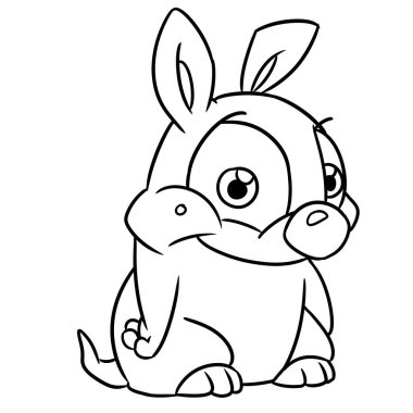 Nazik köpek yavrusu hayvan çizimi çizgi film renkli karakter