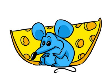 Küçük fare öğle yemeği peyniri hayvan resimli çizgi film karakteri