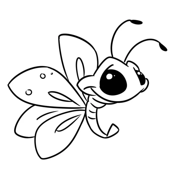 Kleine Vlinder Insect Dier Illustratie Cartoon Kleuren Karakter — Stockfoto