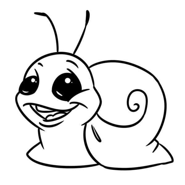 Pequeno Caracol Animal Ilustração Desenho Animado Coloração Personagem — Fotografia de Stock