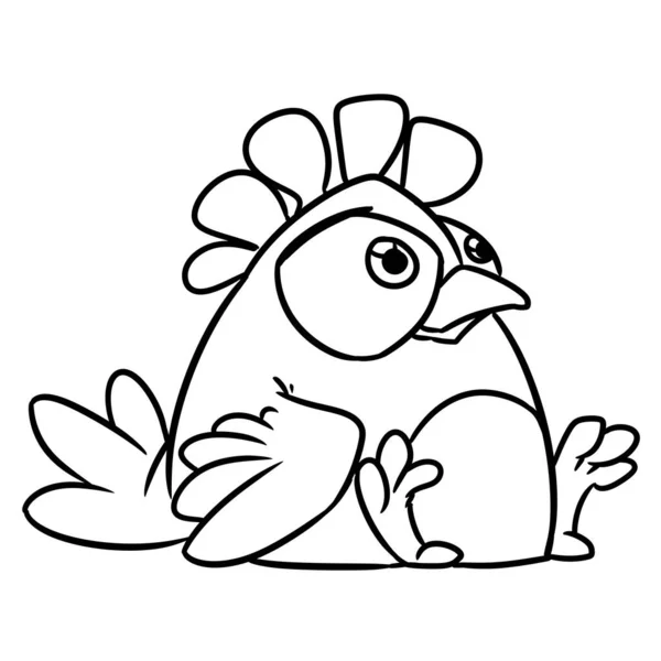 小さな鶏の動物の鳥のパロディーイラスト漫画の着色キャラクター — ストック写真