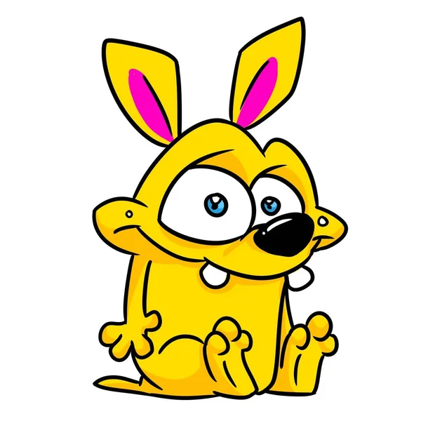 Kleine Schöne Gelbe Hund Tier Illustration Cartoon Figur — Stockfoto