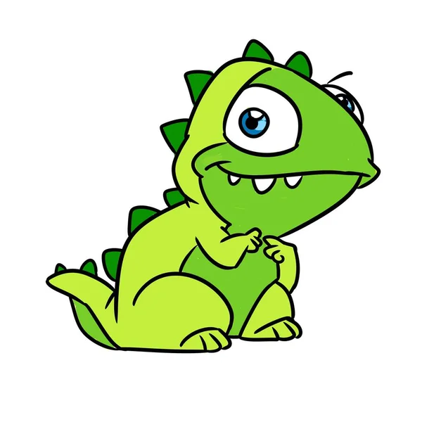 Dinosaurier Reptil Tier Kleine Illustration Cartoon Figur — Stockfoto