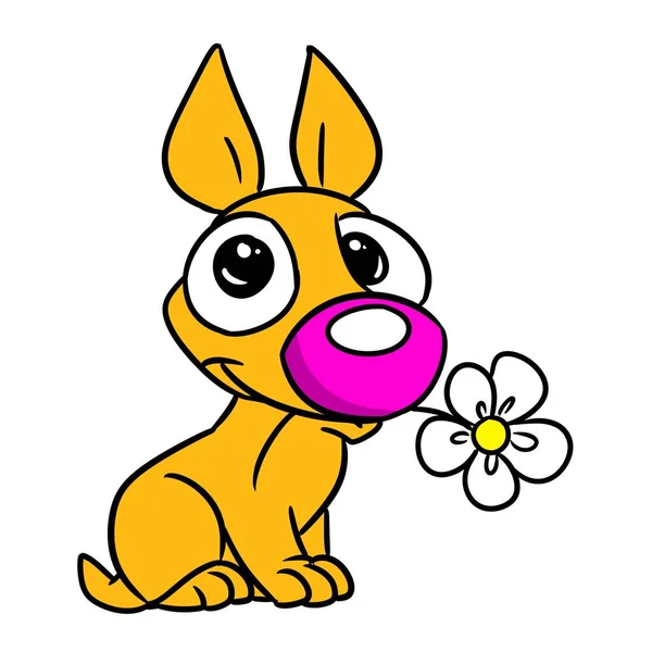 Divertente Cane Animale Parodia Scherzo Illustrazione Personaggio Dei Cartoni Animati — Foto Stock