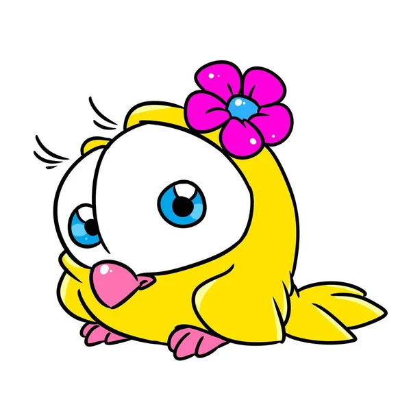 Little Beautiful Girl Bird Animal Illustration Cartoon Character — Stock Photo, Image