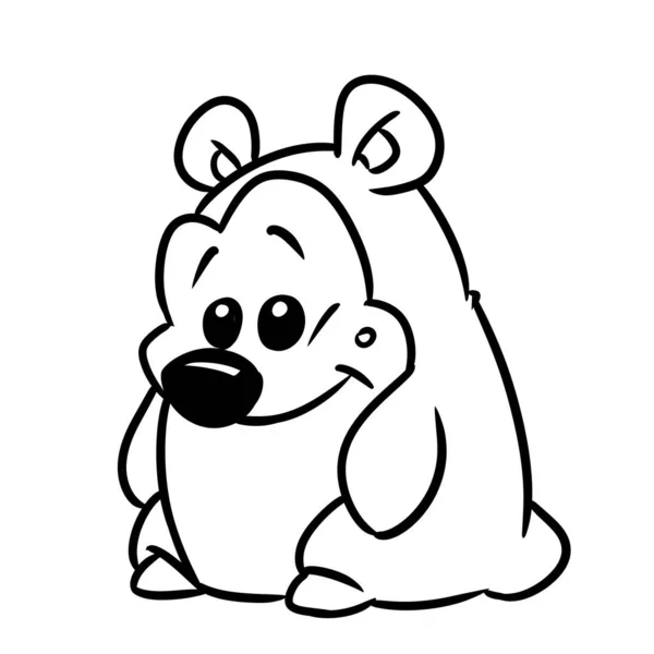 Karakter Pewarnaan Kartun Beruang Kecil Stok Lukisan  