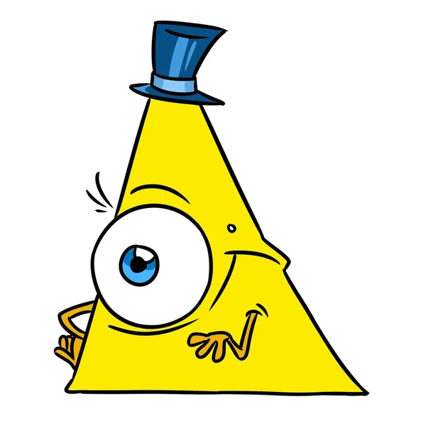 Karakter Kecil Freemasonry Karakter Piramida Ilustrasi Karakter Stok Foto