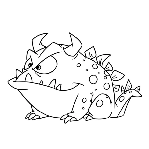 Monstruo Animal Depredador Carácter Ilustración Dibujos Animados Para Colorear — Foto de Stock