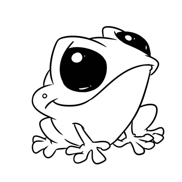 Little Frog Animal Reptile Character Illustration Cartoon Coloring — Stock Photo, Image