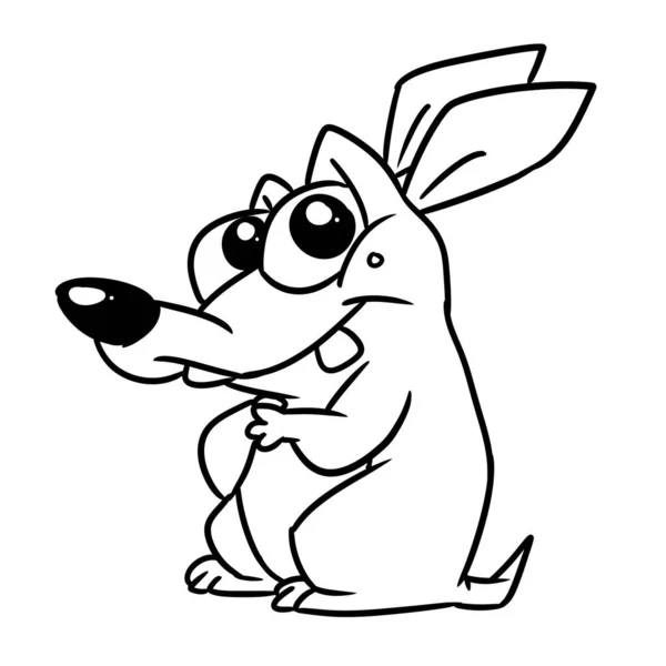 Petit Chien Personnage Animal Illustration Dessin Animé Coloriage — Photo