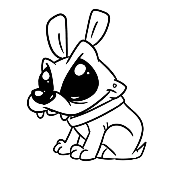 Kleine Hond Parodie Ogen Karakter Illustratie Cartoon Kleuren — Stockfoto
