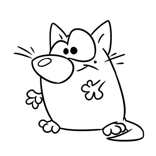 Small Cat Parody Animal Character Illustration Cartoon Coloring — Stock Photo, Image