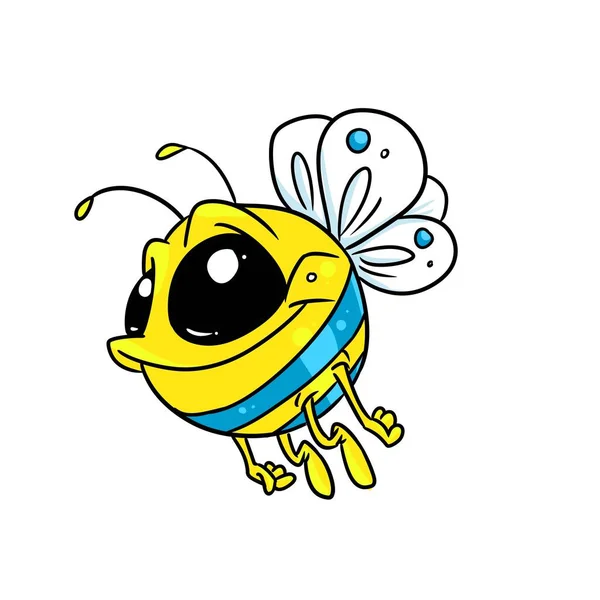 Ilustrasi Karakter Serangga Kecil Lebah Lucu Stok Gambar