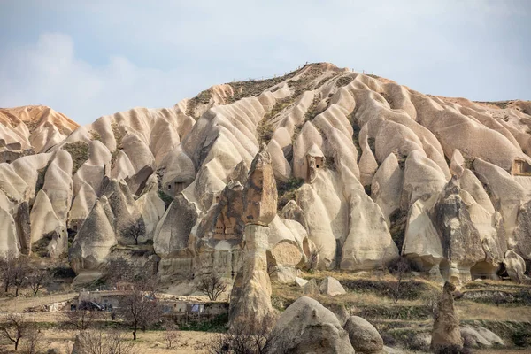 Landschaften Kappadokien Türkei Gebirgstäler Ein Reiseziel Der Türkei — Stockfoto