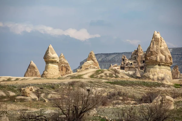 Paisajes Capadocia Turquía Valles Montaña Lugar Para Viajar Turquía — Foto de Stock