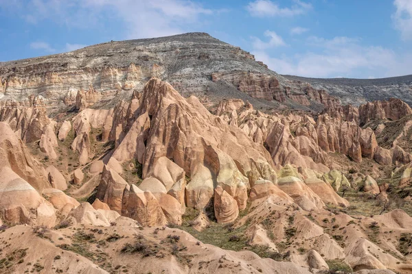 土耳其Cappadocia的景观 在土耳其山区山谷是旅游的地方 — 图库照片