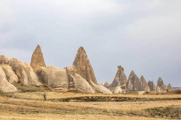 Paisajes Capadocia Turquía Valles Montaña Lugar Para Viajar Turquía — Foto de Stock