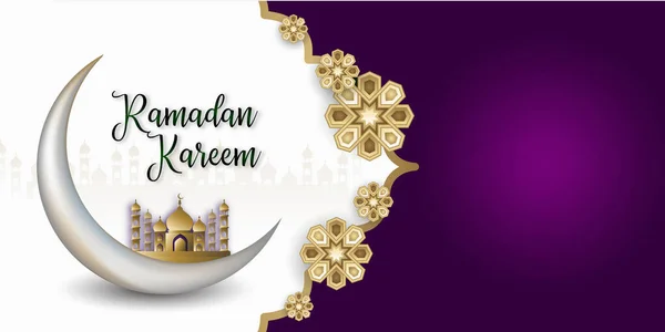 Ramadan Islamiska Sociala Medier Banner Bakgrund Design — Stockfoto