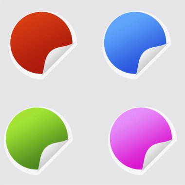 Set of Colorful Stiker vector