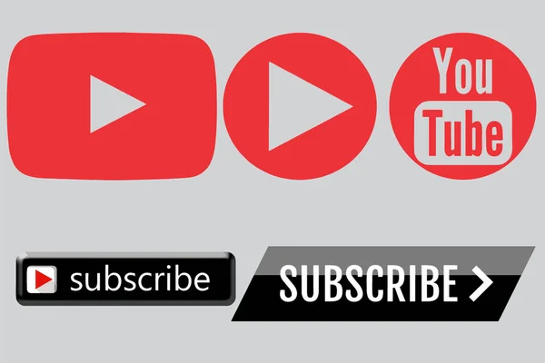 Youtube Subscribe Icon Vector — Stok Vektör