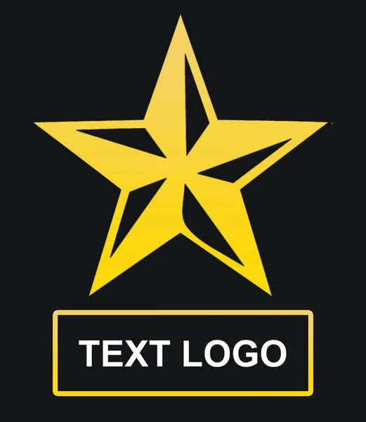 Design Logo Estrelas Ouro — Vetor de Stock