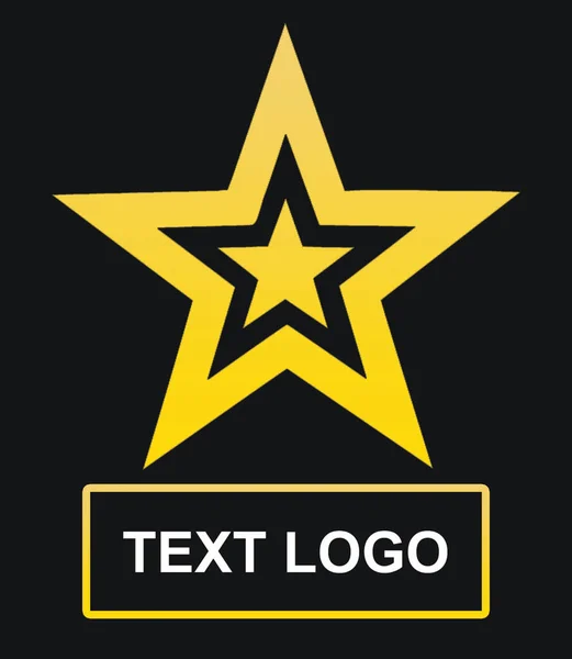 Design Logo Estrelas Ouro — Vetor de Stock