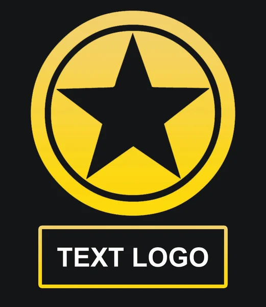 Design Logo Estrelas Ouro — Vetor de Stock