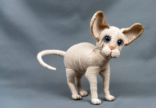 İğne işi ve yaratıcılık Amigurumi bebekleri tığ işi yapıyor.