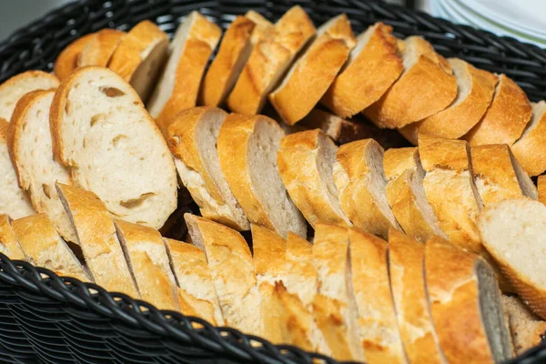 Sliced homemade bread on the plate — Stock Photo, Image