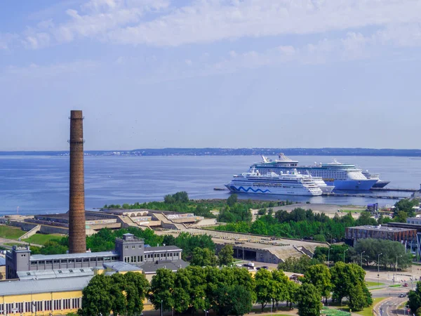 Tallinn Estonia July 2022 Cruise Ships Port — Stock Photo, Image