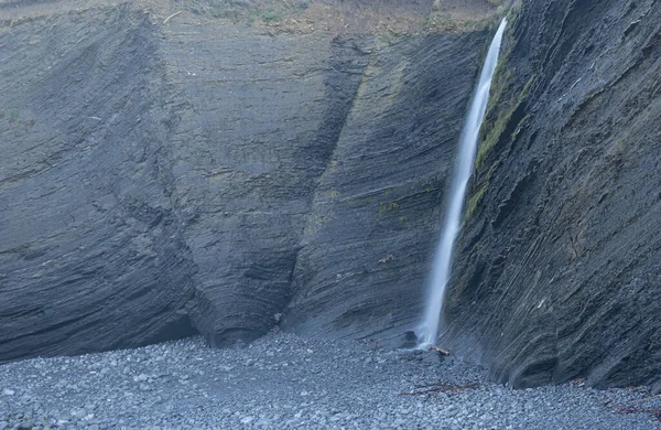 Wodospad Fali Zumaia Baskijskie Wybrzeże Geopark — Zdjęcie stockowe