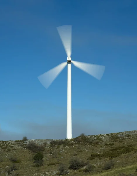 Turbina Eólica Parque Eólico Kornieta Leitza Navarra España — Foto de Stock