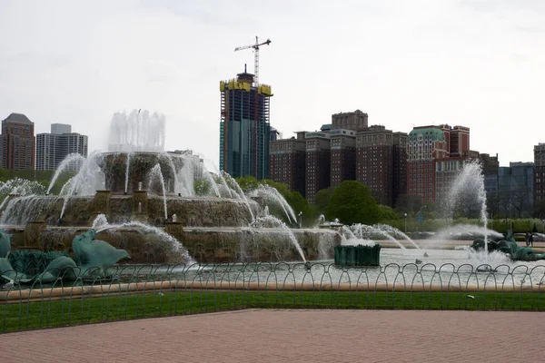 Chicago Illinois United States May 2018 Buckingham Fountain Tiered Fountain — Fotografia de Stock
