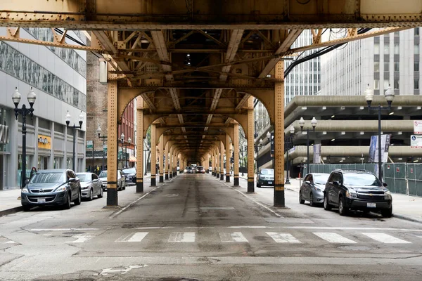 Chicago Illinois Egyesült Államok Lehet 2018 Utcai Emelt Metró Chicago — Stock Fotó