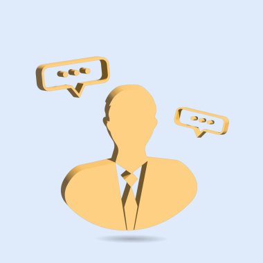 Servis simge vektörünü destekle. Konuşan adam operatörü. Çağrı merkezi, online yardım.