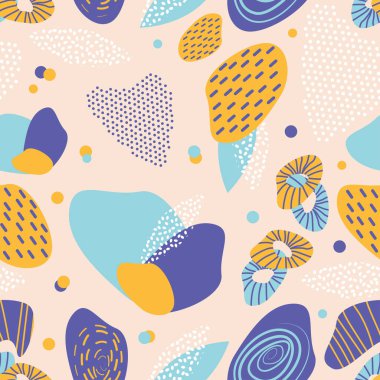 Moda renklerinde soyut, pürüzsüz desen taşıyıcı. 