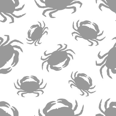 Kolay yengeç deseni. düz vektör illüstrasyonu. 