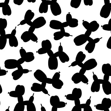 Köpek şeklinde balon deseni. vektör illüstrasyonu.